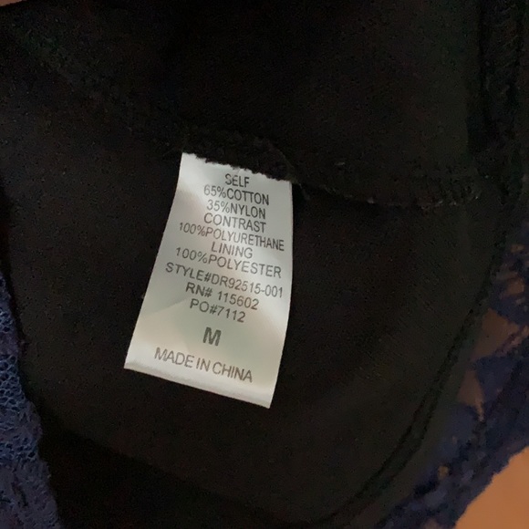 Macy’s Lush Blue Lace Dress - Picture 9 of 9